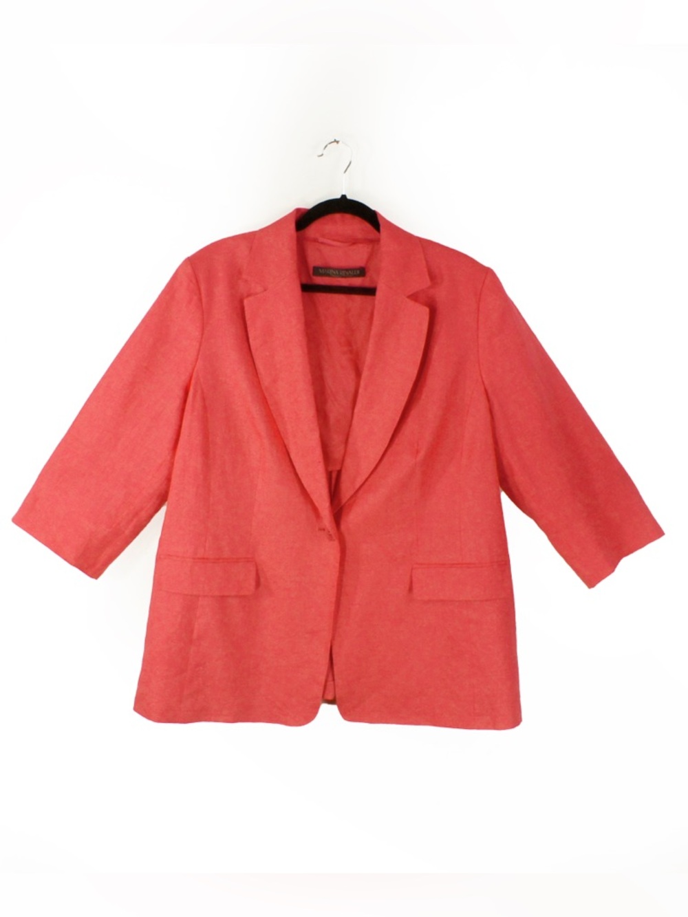 Marina Rinaldi by MaxMara Pink One Button Blazer Jacket